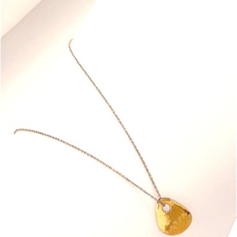 PURE Collection Pebble Necklace 18K Gold Plate